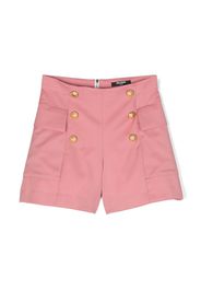 Balmain Kids button-detail zip-up shorts - Rosa