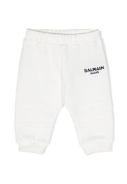 Balmain Kids logo-print cotton track pants - Bianco