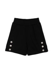 Balmain Kids elasticated-waistband cotton shorts - Nero