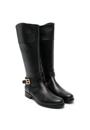 Balmain Kids B logo-plaque leather boots - Nero