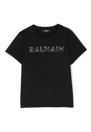 Balmain Kids sequin-embellished logo T-shirt - Nero