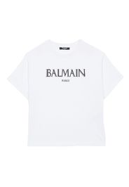 Balmain Kids Roman logo-print T-shirt - Bianco