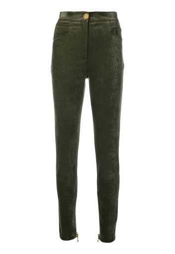 Pantaloni skinny a vita alta