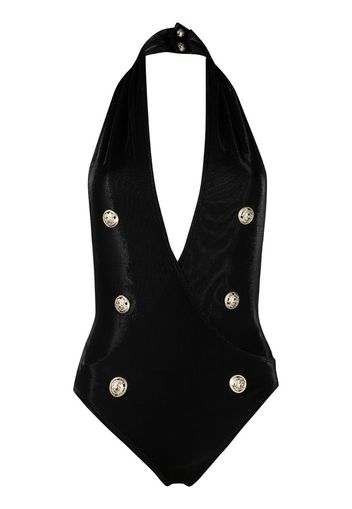 buttoned swimsuit