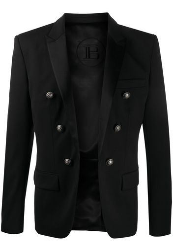 double-breasted peaked lapels blazer