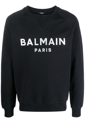 Balmain Felpa con stampa - Nero