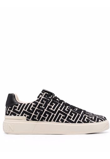 Balmain SNEAKER B COURT-MONOGRAM JACQUARD - Toni neutri