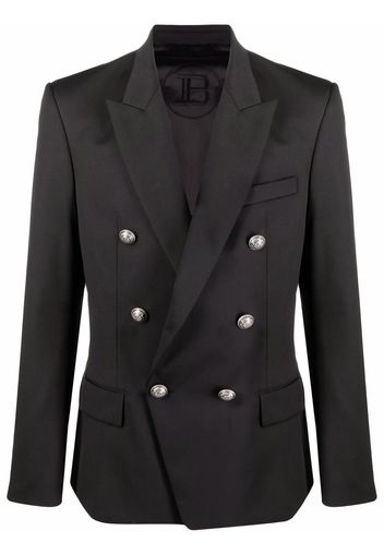 Balmain double-breasted wool blazer - Nero