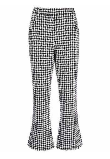 Balmain houndstooth-pattern cropped trousers - Nero