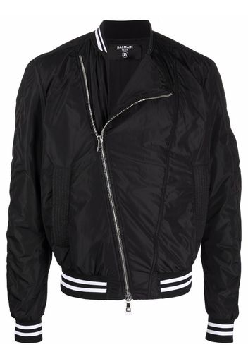 Balmain Bomber con stampa - Nero