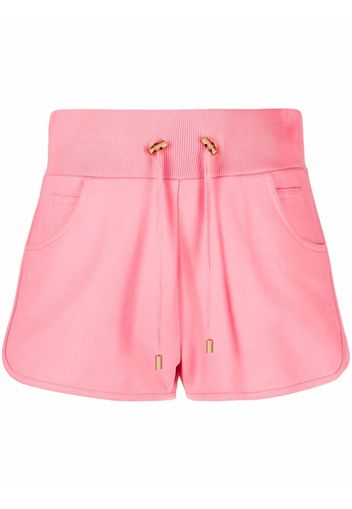 Balmain logo-print drawstring shorts - Rosa