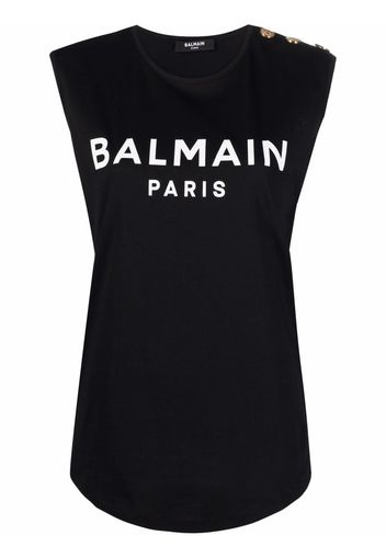 Balmain logo-print cotton T-shirt - Nero