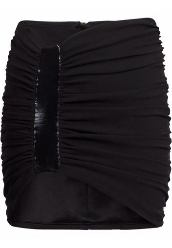 Balmain high-waisted gathered skirt - Nero