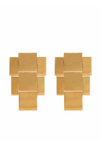 Balmain chunky chain drop earrings - Oro