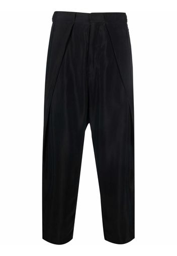 Balmain Pantaloni crop con righe laterali - Nero