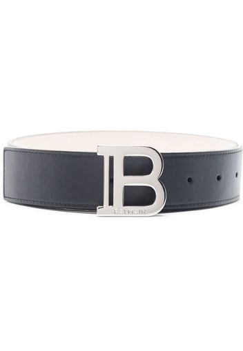 Balmain logo-plaque buckled belt - Nero