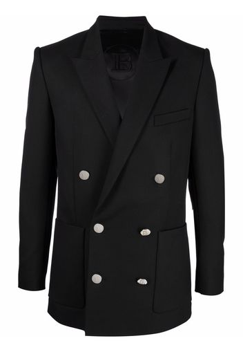 Balmain double-breasted wool blazer - Nero