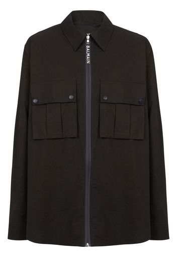 Balmain Camicia con zip - Nero