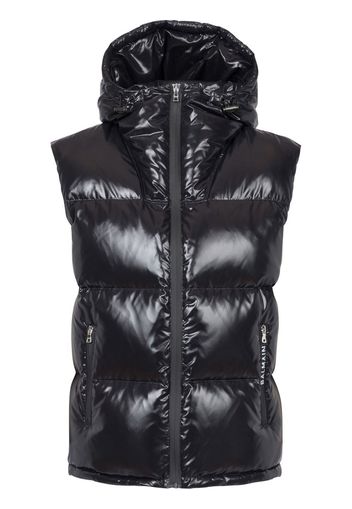 Balmain Piumino smanicato con cappuccio - Nero