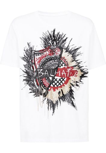 Balmain T-shirt con ricamo - Bianco