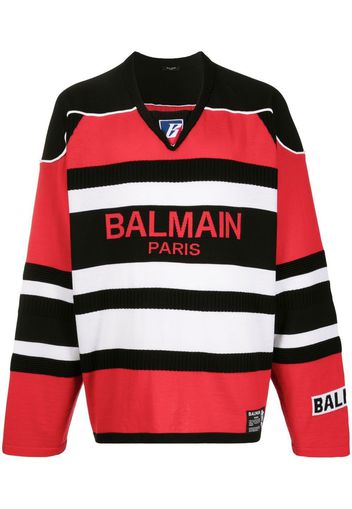 Balmain Maglione con stampa - Nero