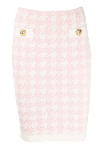 Balmain Minigonna con motivo pied-de-poule - Rosa