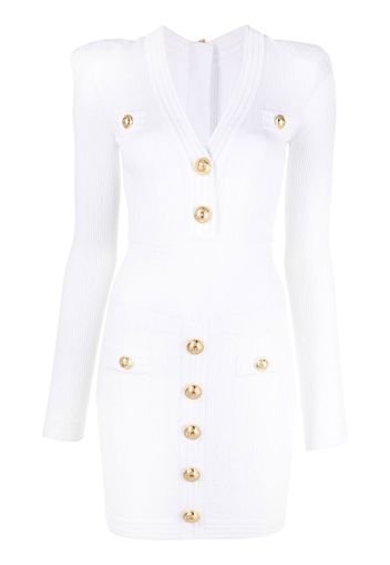 Balmain Abito con scollo a V - Bianco