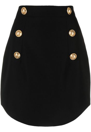 Balmain button-detail high-waisted skirt - Nero