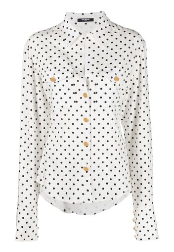 Balmain Camicia a pois - Bianco