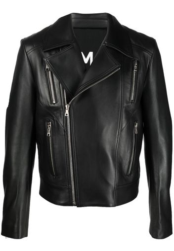 Balmain zip leather jacket - Nero
