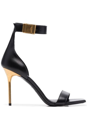 Balmain logo-buckle 95mm pumps - Nero