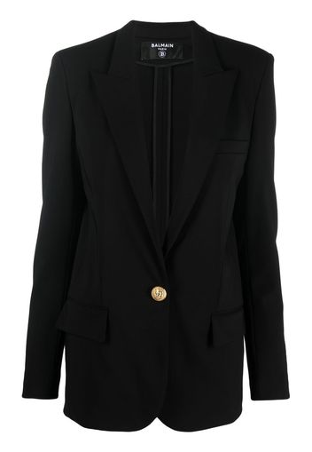 Balmain embossed-buttons single-breasted blazer - Nero