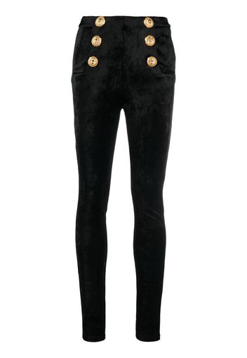 Balmain skinny velvet trousers - Nero