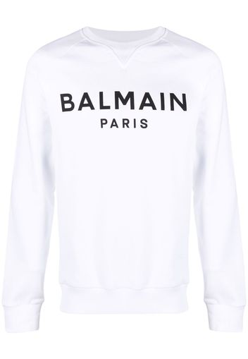 Balmain Felpa girocollo con stampa - Bianco