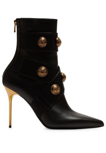 Balmain button-embellished ankle boots - Nero