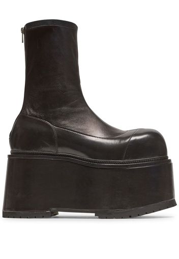 Balmain platform leather boots - Nero