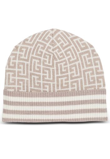 Balmain monogram wool beanie - Toni neutri