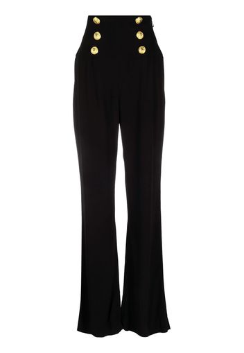 Balmain button-embellished high-rise trousers - Nero