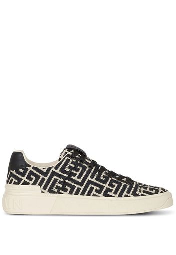 Balmain B-Court monogram sneakers - Bianco