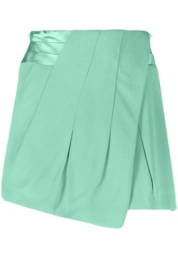 Balmain Shorts asimmetrici con pieghe - Verde