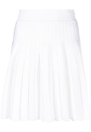 Balmain pleated knitted skirt - Bianco