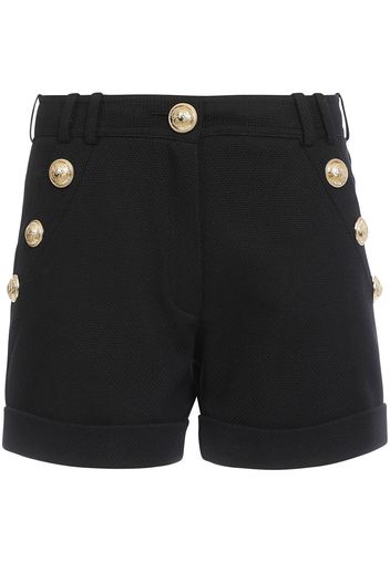 Balmain piqué-weave mini shorts - Nero