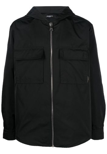 Balmain cargo hooded lightweight jacket - Nero