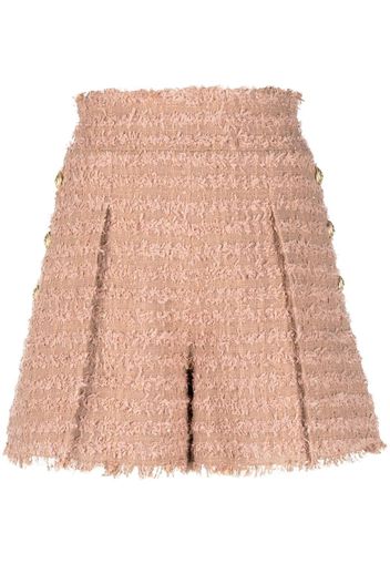 Balmain Shorts a vita alta in tweed - Toni neutri