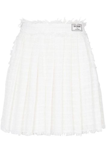 Balmain Minigonna plissettata - Bianco