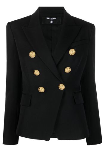 Balmain double-breasted fitted jacket - Nero