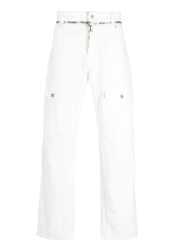 Balmain zip-detail straight-leg jeans - Bianco