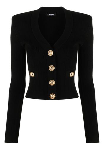 Balmain V-neck button-fastening cardigan - Nero