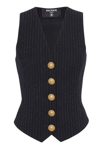 Balmain Gilet a righe - Nero