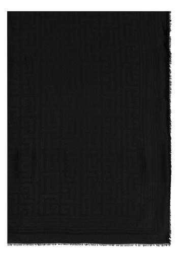 Balmain Foulard con monogramma jacquard - Nero